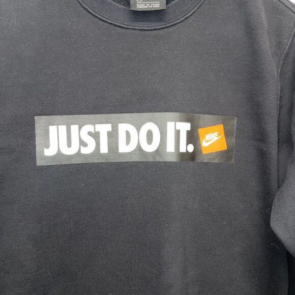 Vintage Nike Just Do It Graphic Pullover Crewneck Sweatshirt Men’s S Black Logo - Picture 4 of 6